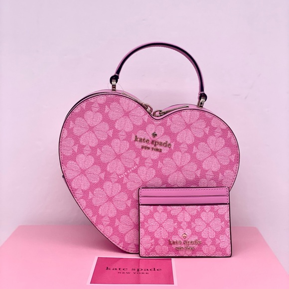 Kate Spade Love Shack Spade Flower Heart Crossbody and Small Wallet Card Holder - Picture 9 of 16